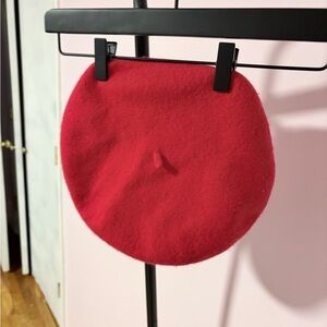 Red Beret 100% Wool